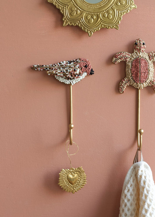 handgemaakt messing hartje van de weldaad - mini boho stijl